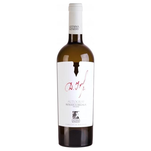 Vin alb sec Autograf Feteasca Regala 2016, 0.75L, Gitana Winery