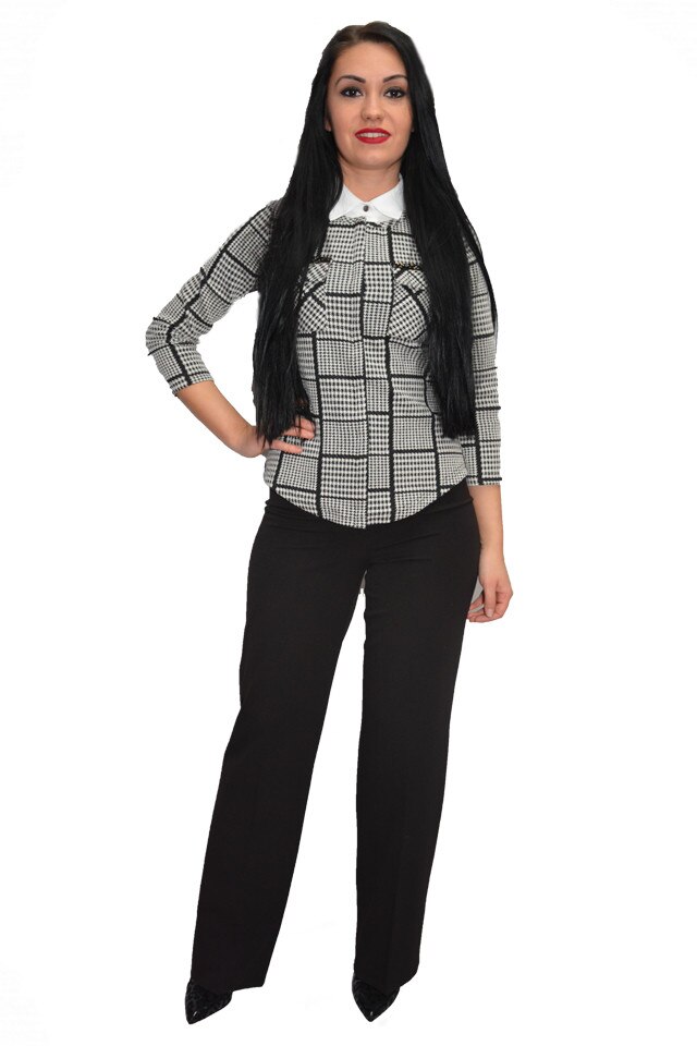 Pantaloni office,moderni, model simplu, D&J Exclusive, Maro