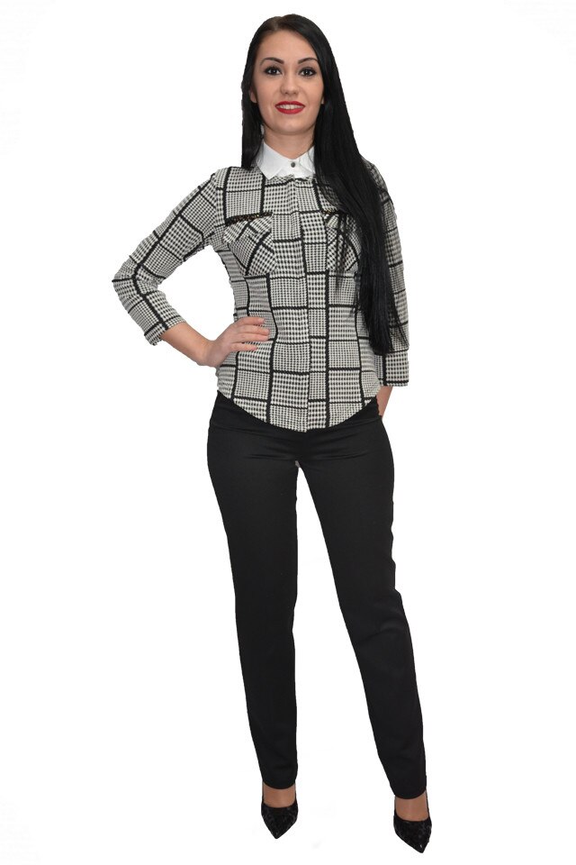Pantaloni office,moderni, model simplu, D&J Exclusive, Negru