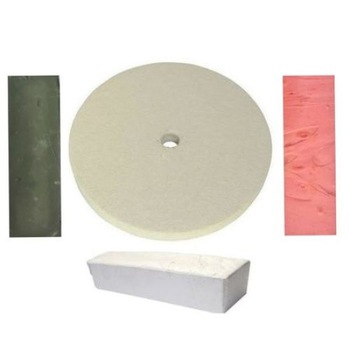 Kit Disc perie pasla slefuit D125 mm + pasta Verde + pasta Roz + pasta Alba Kit Disc perie pasla slefuit D125 mm + pasta Verde + pasta Roz + pasta Alba