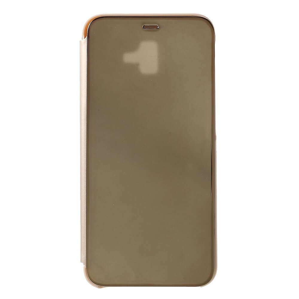 Husa carte clear view Samsung J6 plus, Gold
