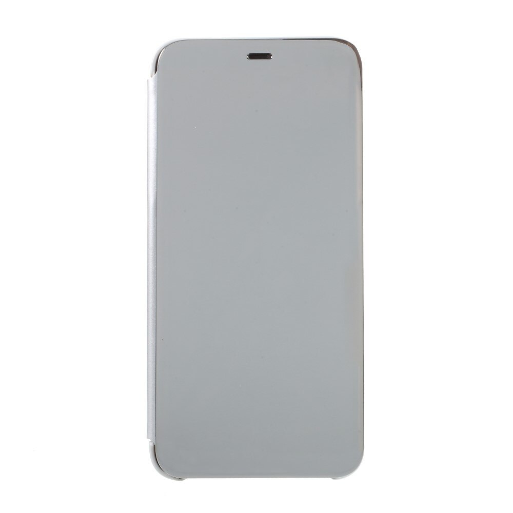 Husa carte clear view Samsung J6 plus, Silver