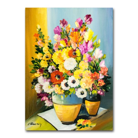 Tablou Pictat Manual Ulcele Cu Flori De Camp Pictura Ulei Pe Panza 70x50cm Emag Ro