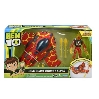 Figurina BEN 10 cu Vehicul Extraterestru Torta Vie, HEATBLAST Figurina BEN 10 cu Vehicul Extraterestru Torta Vie, HEATBLAST
