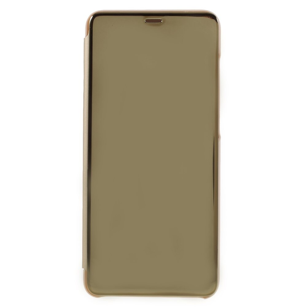 Husa carte clear view Samsung A9 (2018), Gold