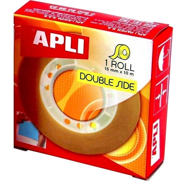 Banda dublu adeziva Apli, 15mm x 10 m