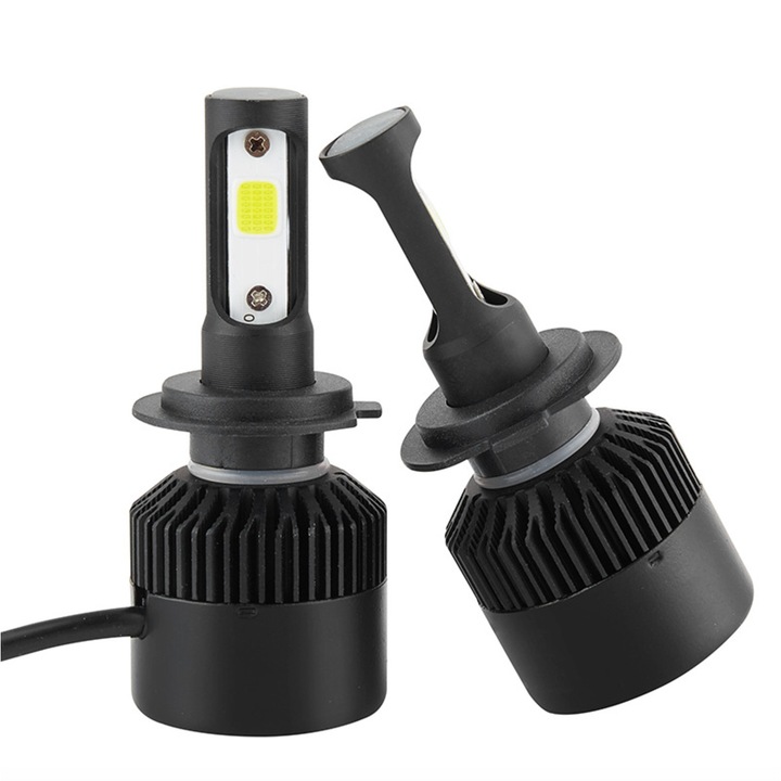 Set 2 LED-uri Auto H7 72w/8000 Lumeni 6500k S2 Black Edition, Urban Trends ®