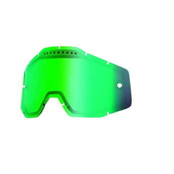 Lentila Ochelari 100% Racecraft Accuri Mirror Green Vented Dual Lentila Ochelari 100% Racecraft Accuri Mirror Green Vented Dual