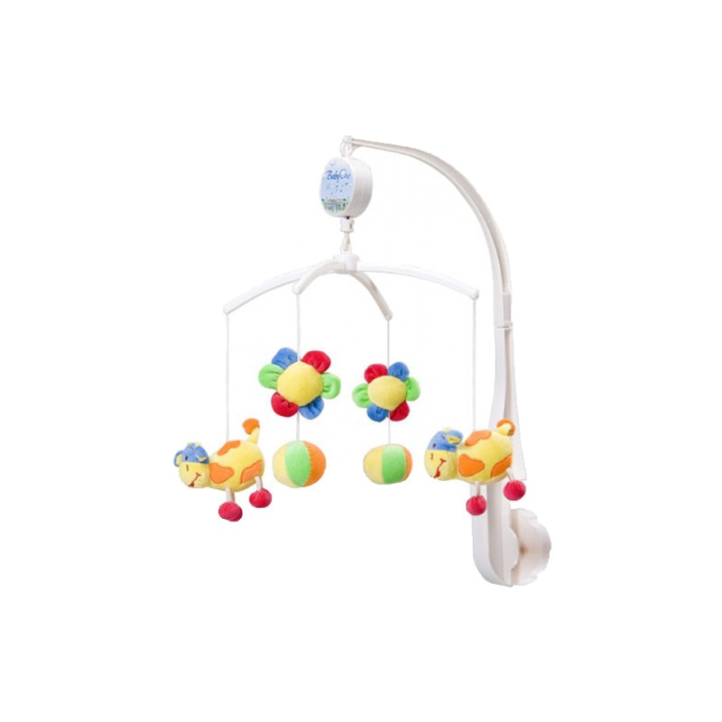 Carusel muzical BabyOno Vacute si Floricele 302, Multicolor