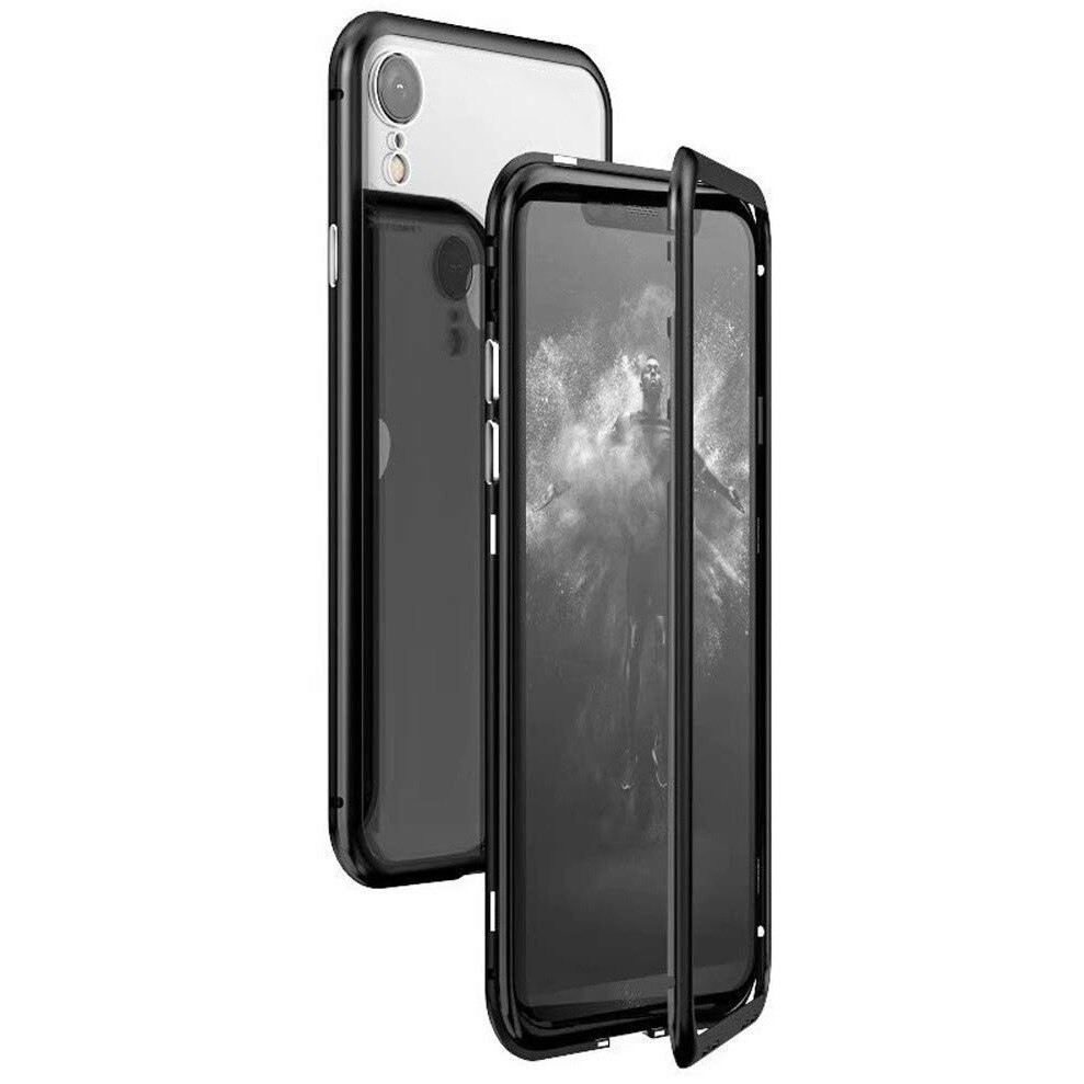 Husa Magnetic Case 360° + folie autoregenerativa pentru iPhone XR, Negru