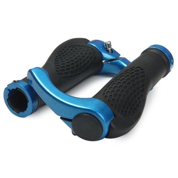 Mansoane ghidon cu coarne, manere ghidon pentru bicicleta Mountain Bike, design ergonomic, anti-alunecare, prindere surub, albastru Mansoane ghidon cu coarne, manere ghidon pentru bicicleta Mountain Bike, design ergonomic, anti-alunecare, prindere surub, albastru