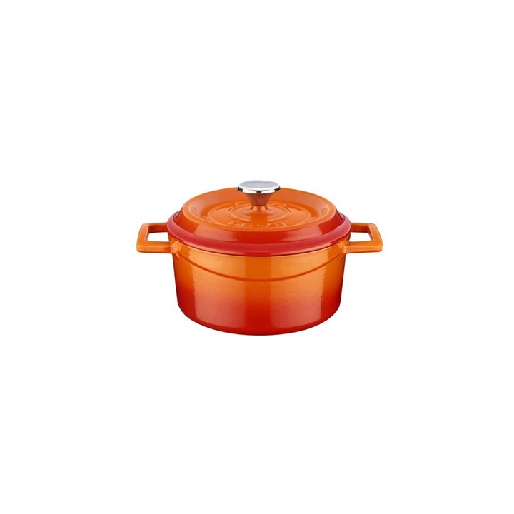 Lava - 14 cm-es öntvény lábas, narancssárga