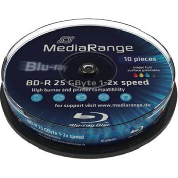 Blu-Ray MediaRange BD-R Single Layer 25Gb (Printable) - 10 numar in ax Blu-Ray MediaRange BD-R Single Layer 25Gb (Printable) - 10 numar in ax