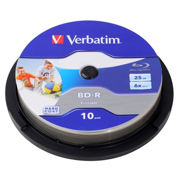 Blu-Ray Verbatim BD-R Single Layer 25Gb 6X- 10 buc Blu-Ray Verbatim BD-R Single Layer 25Gb 6X- 10 buc