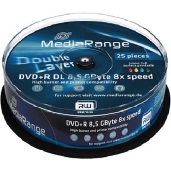DVD + R MediaRange Dual Layer 240min. / 8.5Gb 8X Printabil - 25 buc. DVD + R MediaRange Dual Layer 240min. / 8.5Gb 8X Printabil - 25 buc.