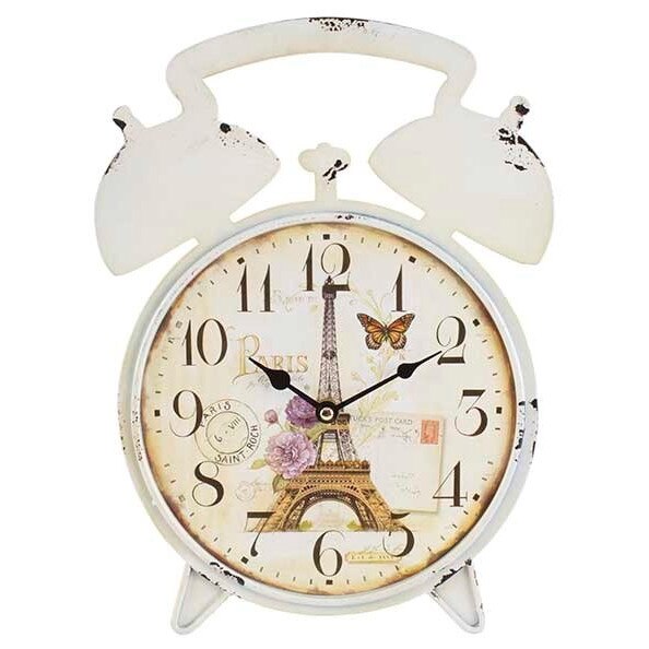 Ceas metalic Paris antichizat. Dim. 34x23 cm