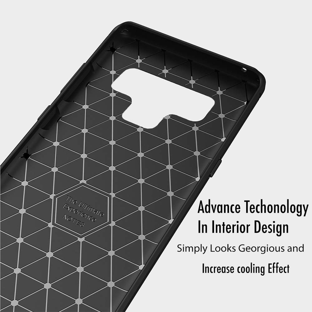 Husa pentru Samsung Galaxy Note 9, Slim Armor Carbon, carcasa spate Antisoc, Negru