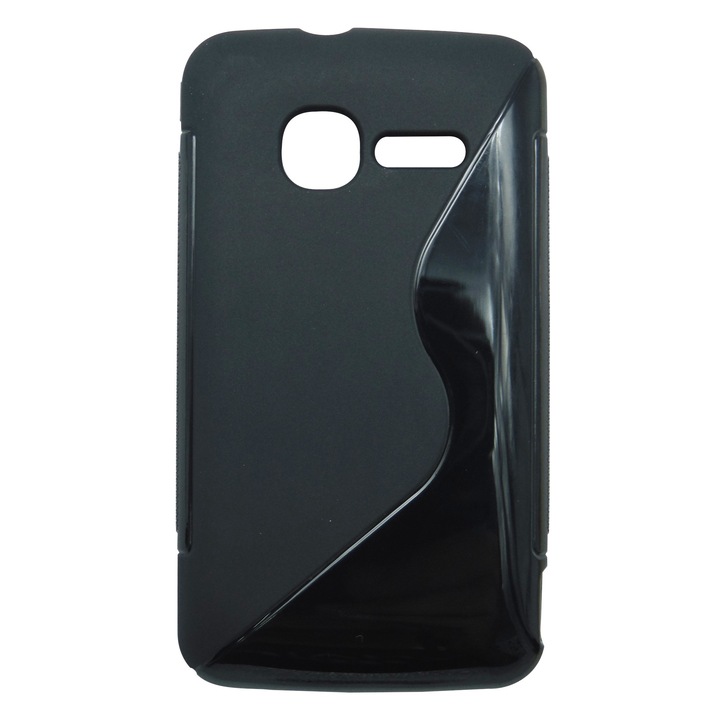 Husa silicon S-line neagra pentru Vodafone Smart Mini 875 / Alcatel One Touch Pixi (OT4007X/Pixi)