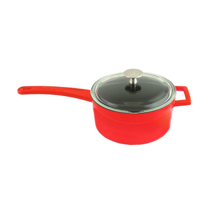 Lava öntvény lábas 16 cm, "Glaze", piros