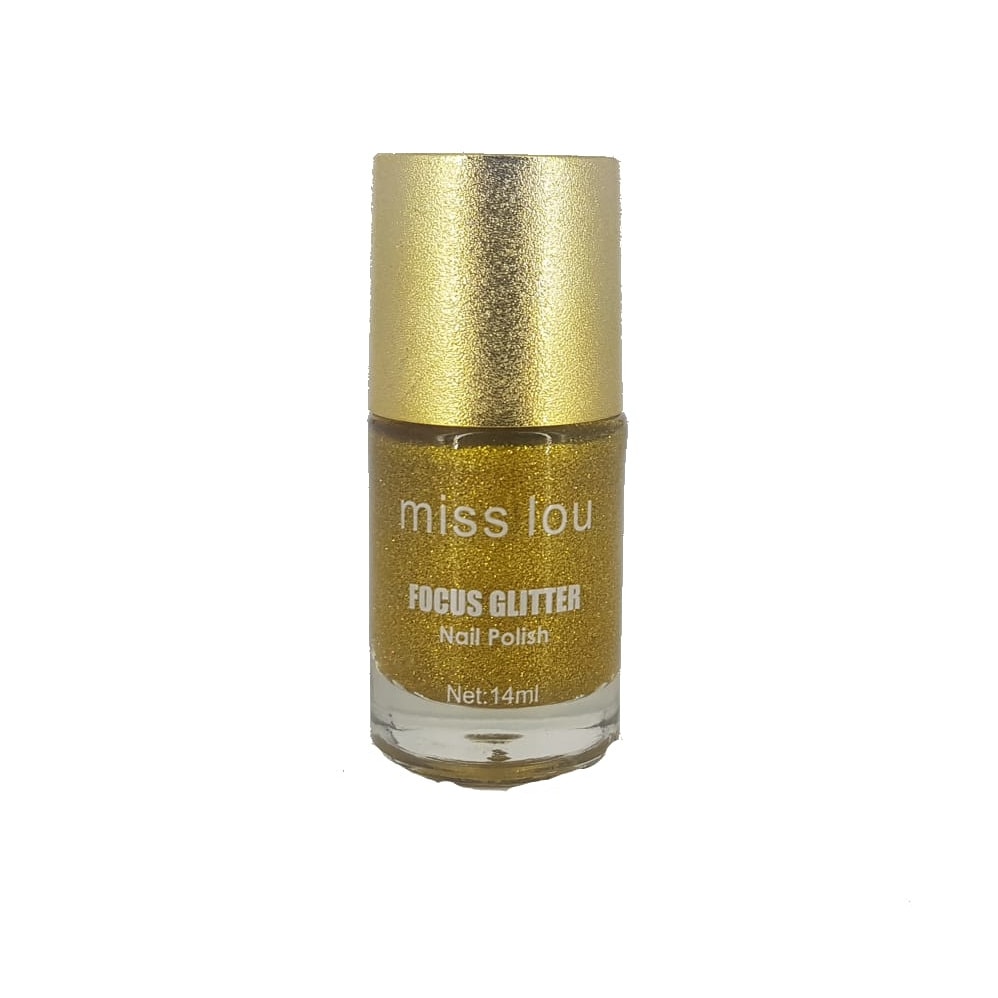 Oja de unghii focus , insta , glitter 3d, auriu , 14 ml