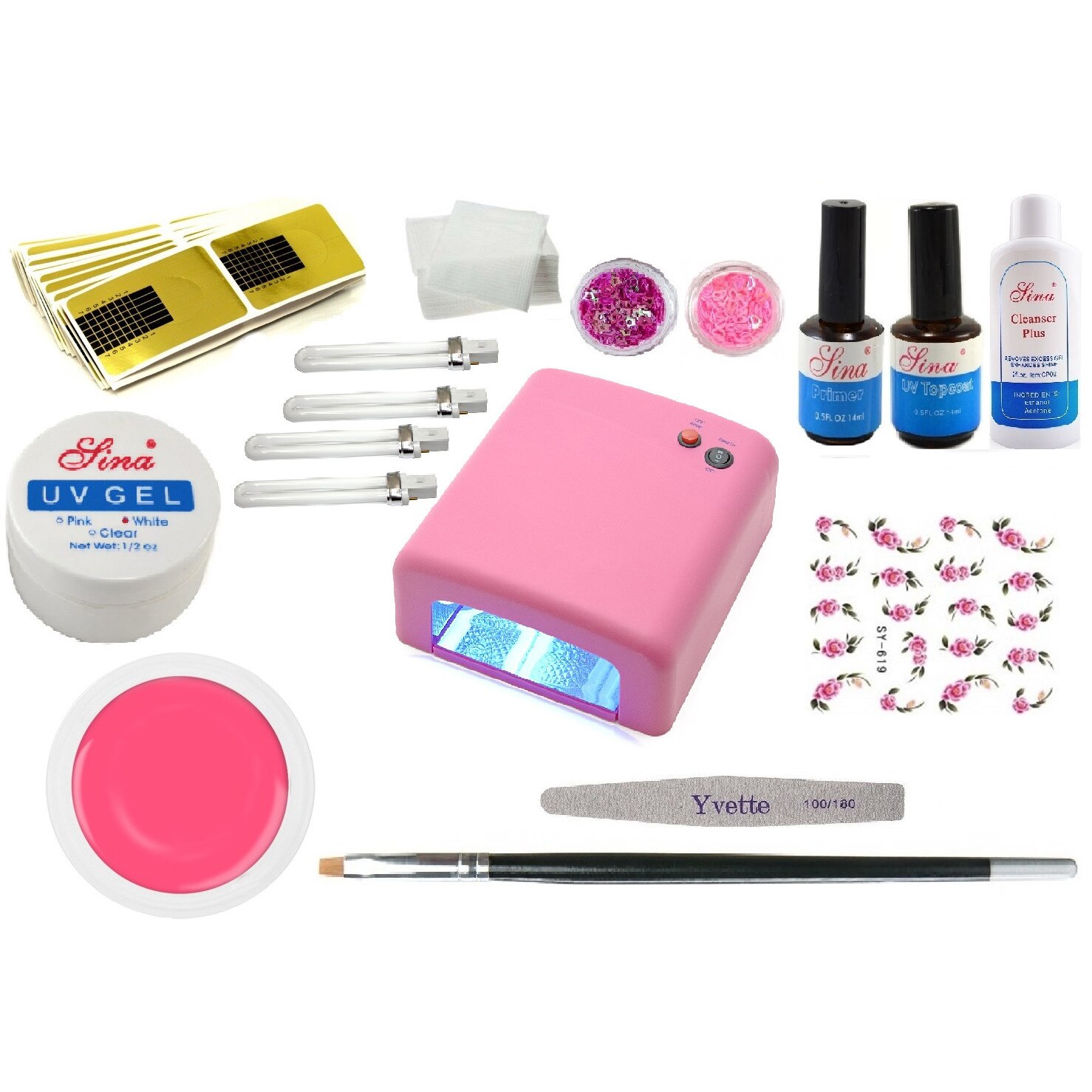 Kit Unghii False cu Gel Nr 52 - 66 Piese