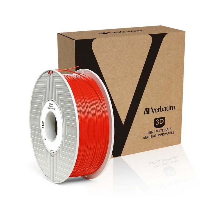 Консуматив за 3D принтер Verbatim PLA Filament 1.75mm 1kg - RED