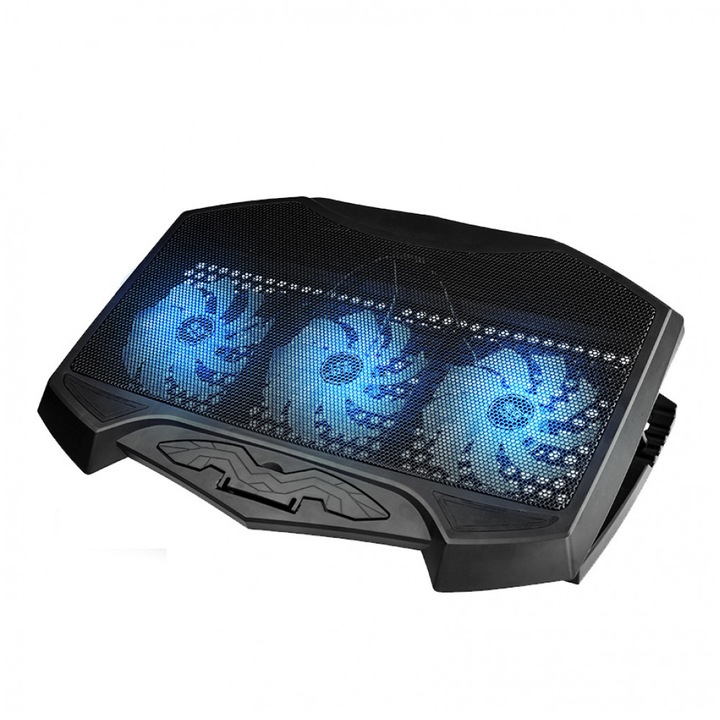 Cooler pentru laptop, 1Tech, 15,6", USB, Negru