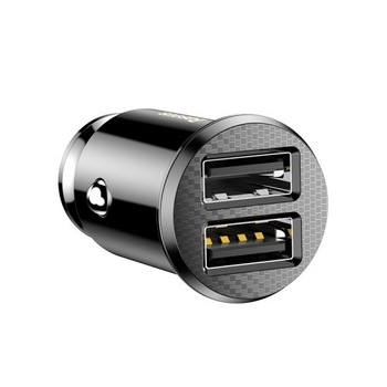Incarcator Auto Universal Dual Port USB Incarcare Rapida BASEUS Negru Incarcator Auto Universal Dual Port USB Incarcare Rapida BASEUS Negru