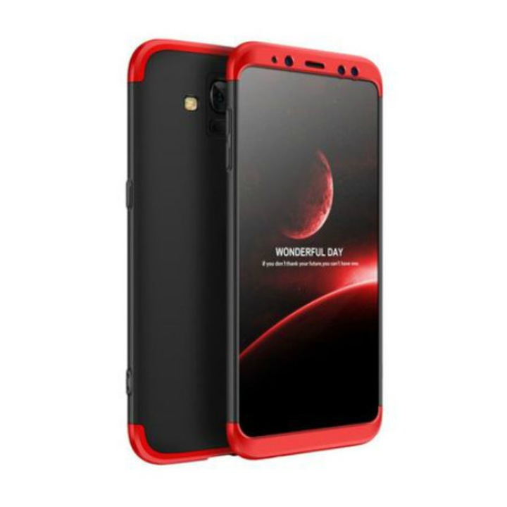 Защитен калъф за Samsung Galaxy S9, Luxury Red-Black Plated, перфектно прилепване