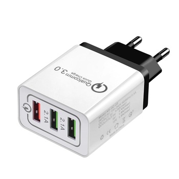 Incarcator adaptor de calatorie 3 x USB, 1 port USB Qualcomm Quick Charge 3.0 si 2 porturi USB QC 2.1 pentru iPhone iPad Samsung Xiaomi Huawei Incarcator adaptor de calatorie 3 x USB, 1 port USB Qualcomm Quick Charge 3.0 si 2 porturi USB QC 2.1 pentru iPhone iPad Samsung Xiaomi Huawei