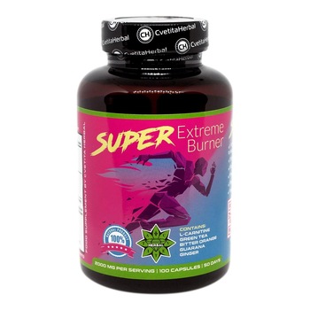 Arzator de Grasimi, Cvetita Herbal Arzator Super Extreme, 100 capsules Arzator de Grasimi, Cvetita Herbal Arzator Super Extreme, 100 capsules