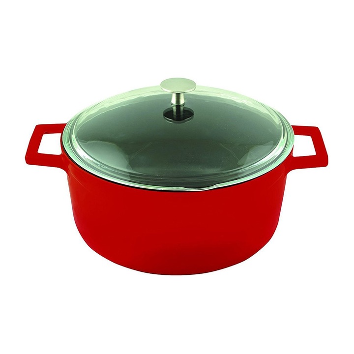 LAVA öntvény lábas 28 cm, piros