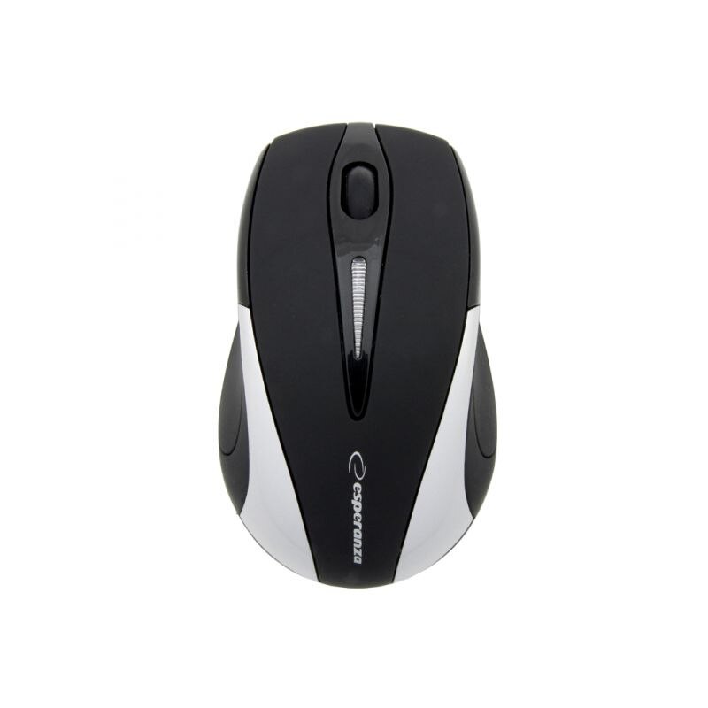 Mouse Esperanza, Wireless, USB, Negru/Alb