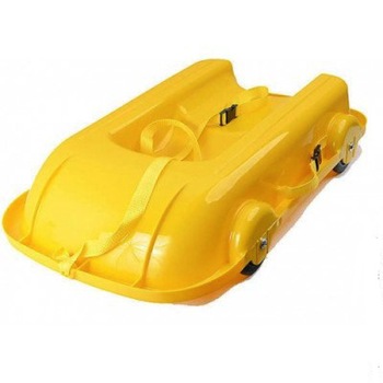 Sanie Bob si Carucior Doloni cu roti 2 in 1, galben Sanie Bob si Carucior Doloni cu roti 2 in 1, galben