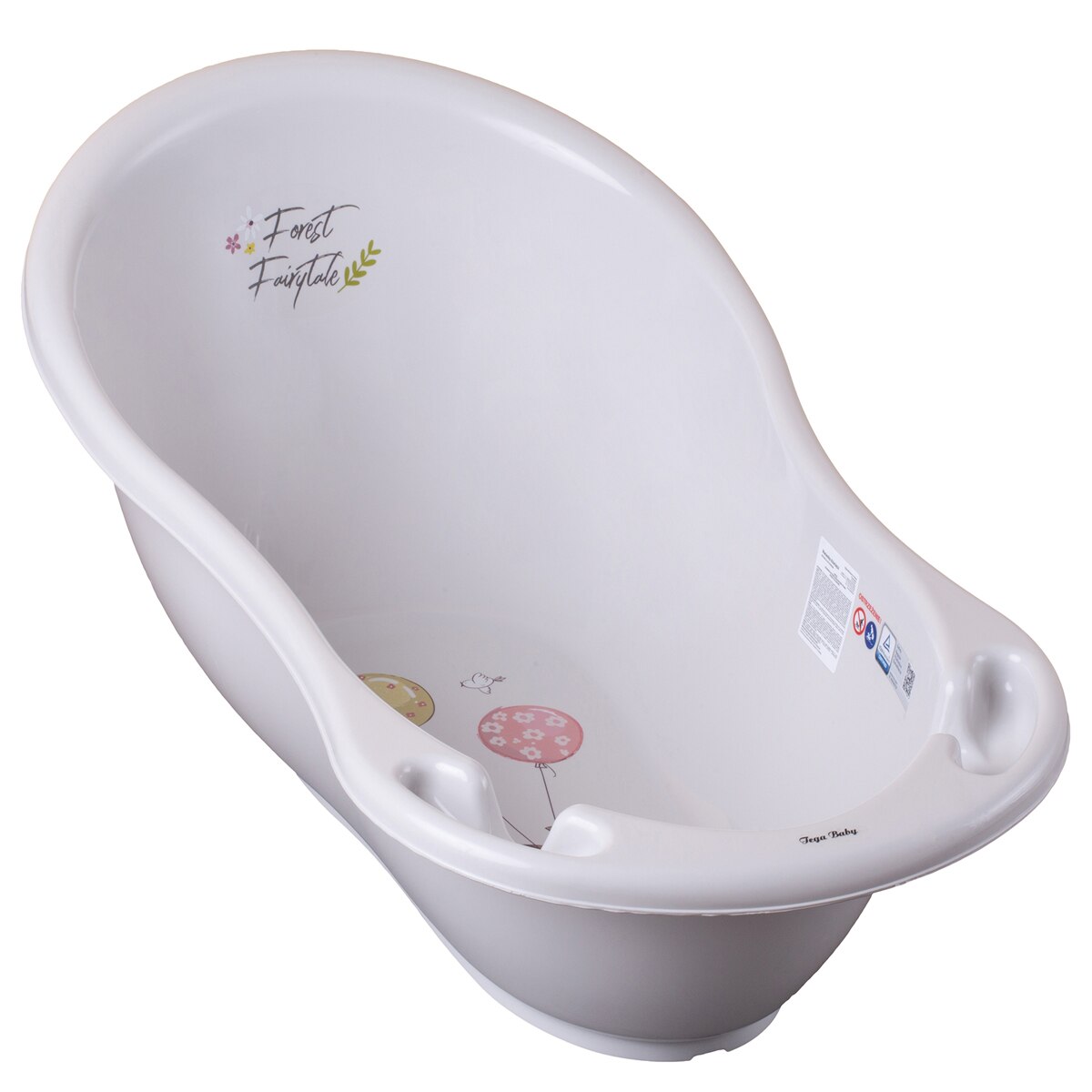 Cadita 86 cm pentru bebelusi Tega Baby Forest FF-004-111, Gri