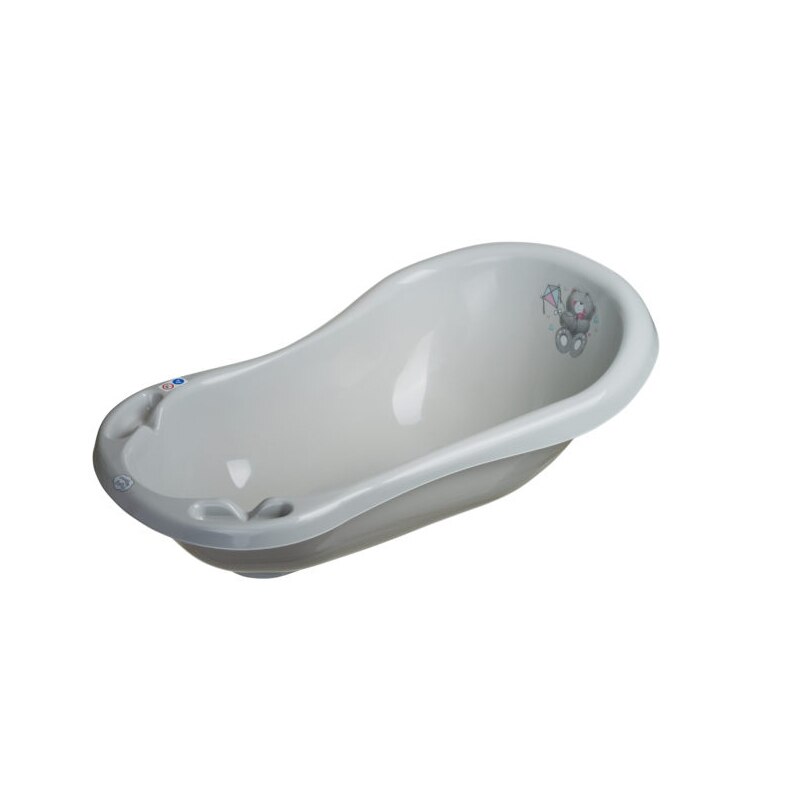 Cadita 84 cm pentru bebelusi Maltex Bear 2107G, Gri