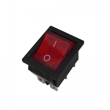 Intrerupator simplu iMKⓇ pe fir, cu indicator luminos, incastrat, 25 x 19 mm, rosu cu negru, AN Intrerupator simplu iMKⓇ pe fir, cu indicator luminos, incastrat, 25 x 19 mm, rosu cu negru, AN
