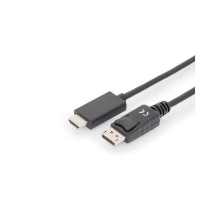 Cablu Assmann, Displayport/HDMI, 2m, Negru