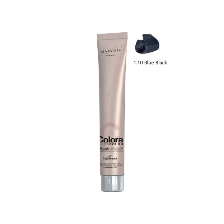 Vopsea Profesionala cu extract de Goji Colora, 1.10 Blue Black - 100 ML