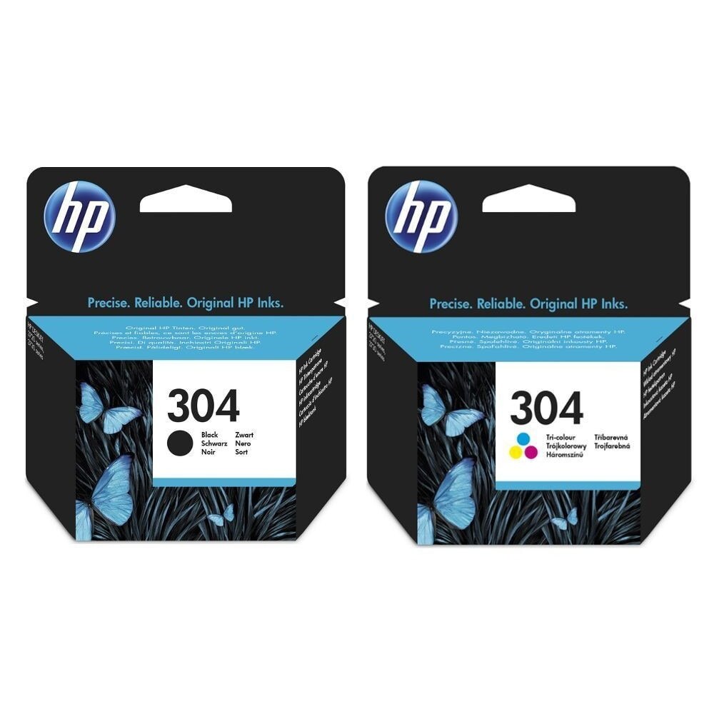 Pachet cartuse cerneala N9K06AE (304) negru N9K05AE (304) tricolor HP original 240 pagini