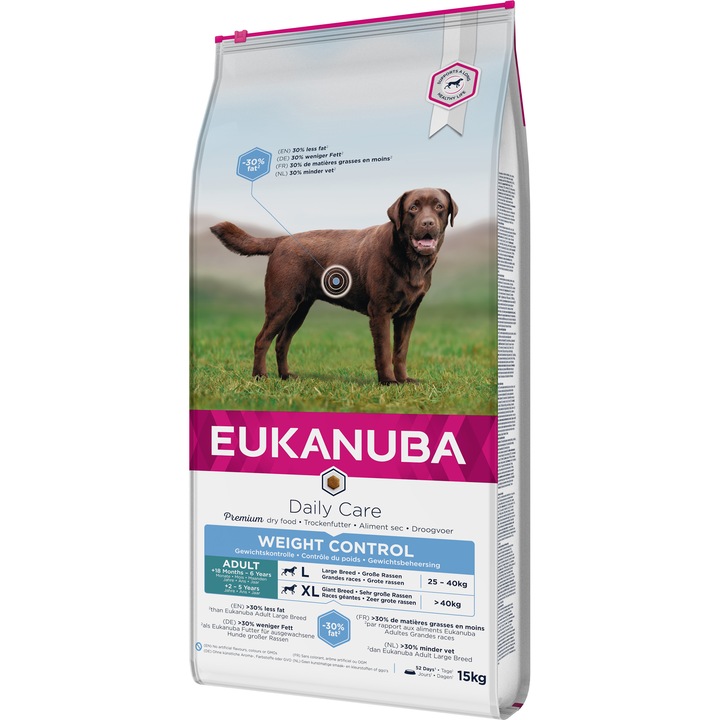 Hrana uscata pentru caini Eukanuba Adult Large Breed Weight Control, 15Kg
