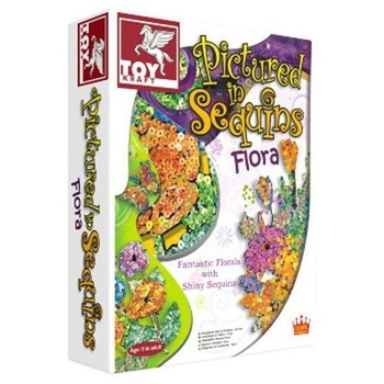 Set Toy Kraft, Pictured in Sequins Flora, Multicolor Set Toy Kraft, Pictured in Sequins Flora, Multicolor