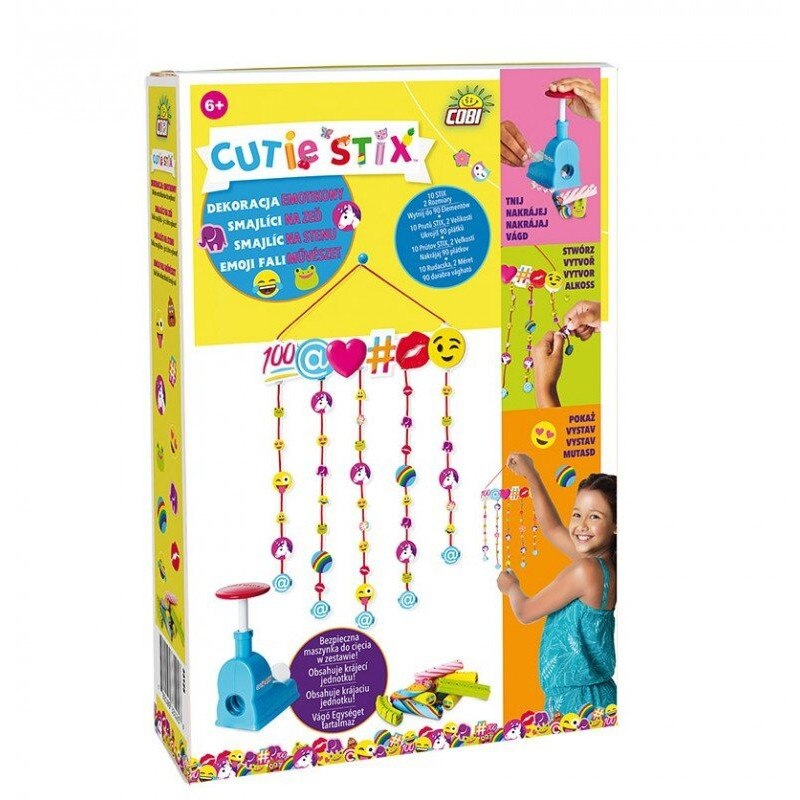 Setul creativ Cobi Cutie Stix Decoration Emoticons, Multicolor