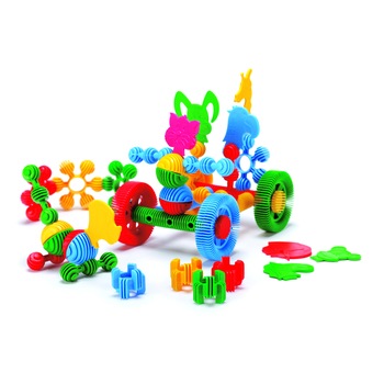 Set de constructie Wader Funny Blocks, 180 piese, Multicolor Set de constructie Wader Funny Blocks, 180 piese, Multicolor