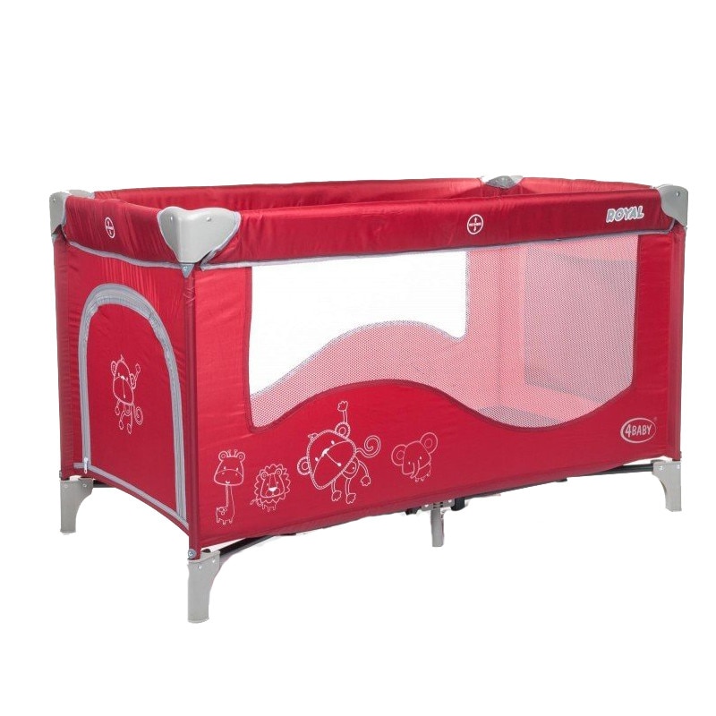 Patut pliabil pentru copii 4Baby Royal 2015 PP4BR-VI, Visiniu