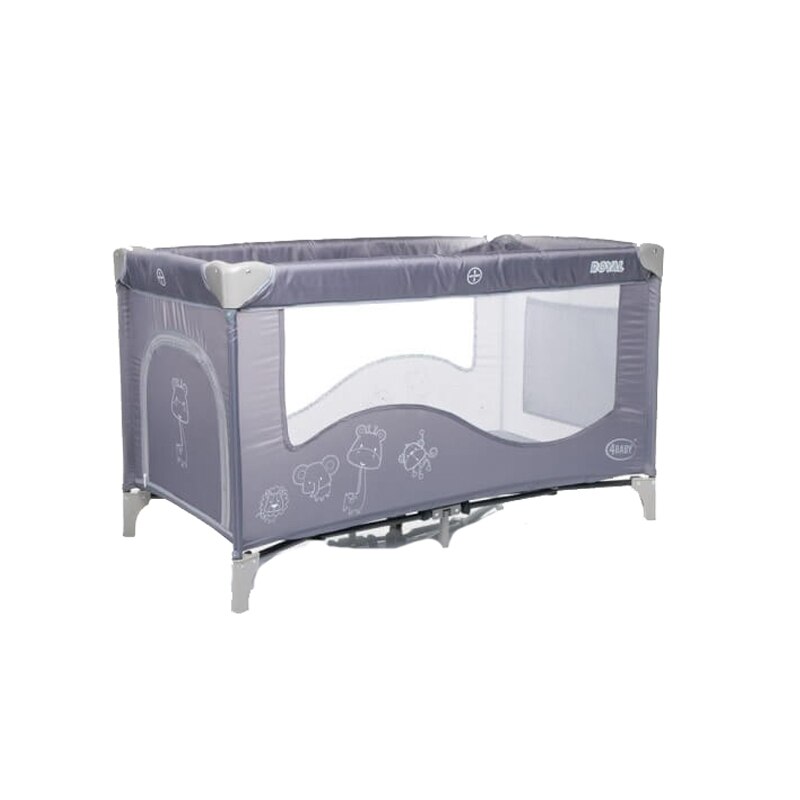 Patut pliabil pentru copii 4Baby Royal 2015 PP4BR-G, Gri