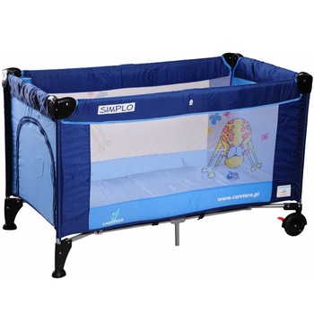 Patut pliabil pentru baieti Caretero SIMPLO PCS1-AL, Albastru Patut pliabil pentru baieti Caretero SIMPLO PCS1-AL, Albastru