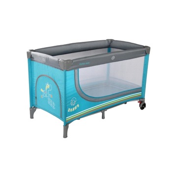 Patut pliabil pentru baieti BabyMix HR-8052-162AL, Albastru Patut pliabil pentru baieti BabyMix HR-8052-162AL, Albastru