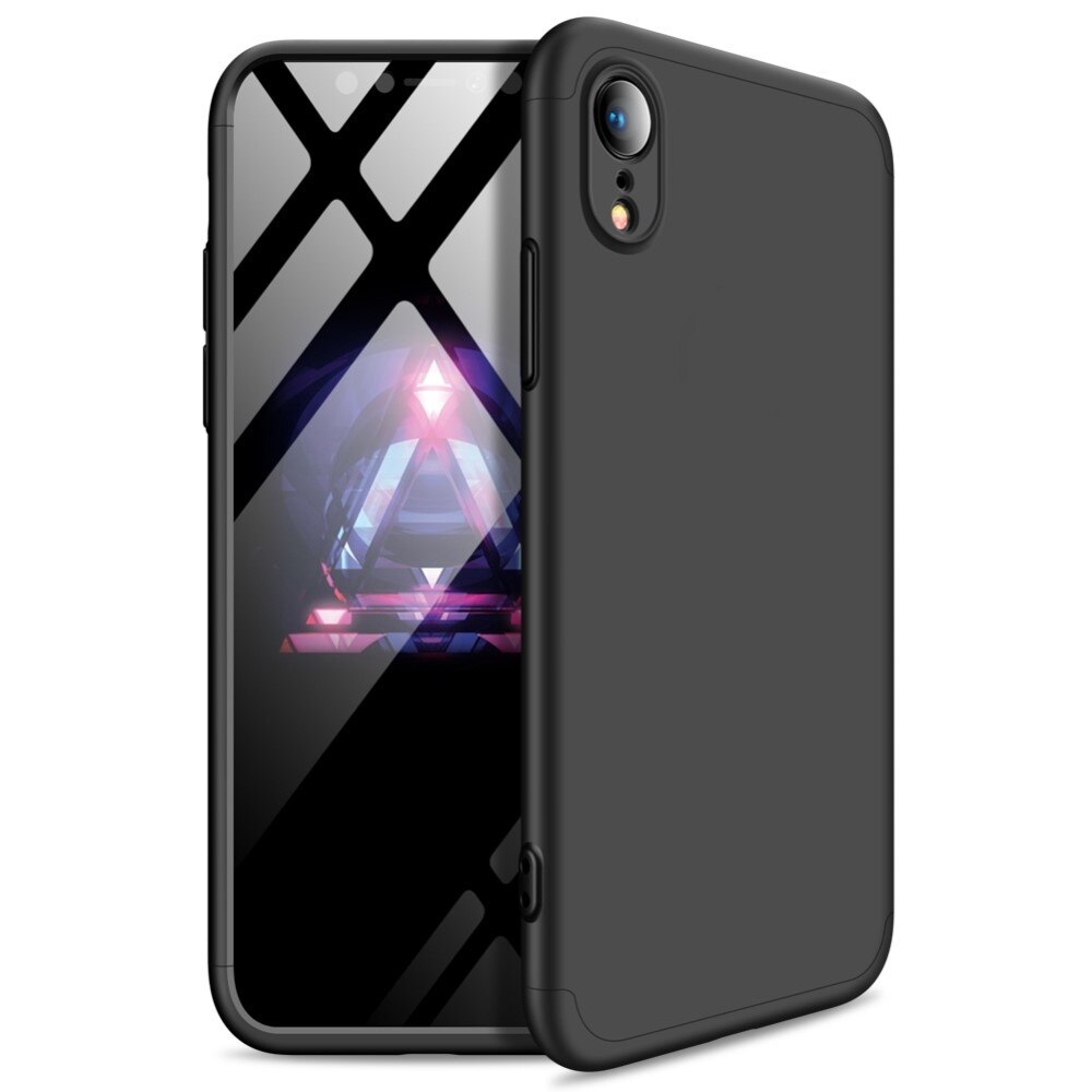 Husa iPhone XR - Protectie 360 grade, 3 in 1, Plastic, Neagra