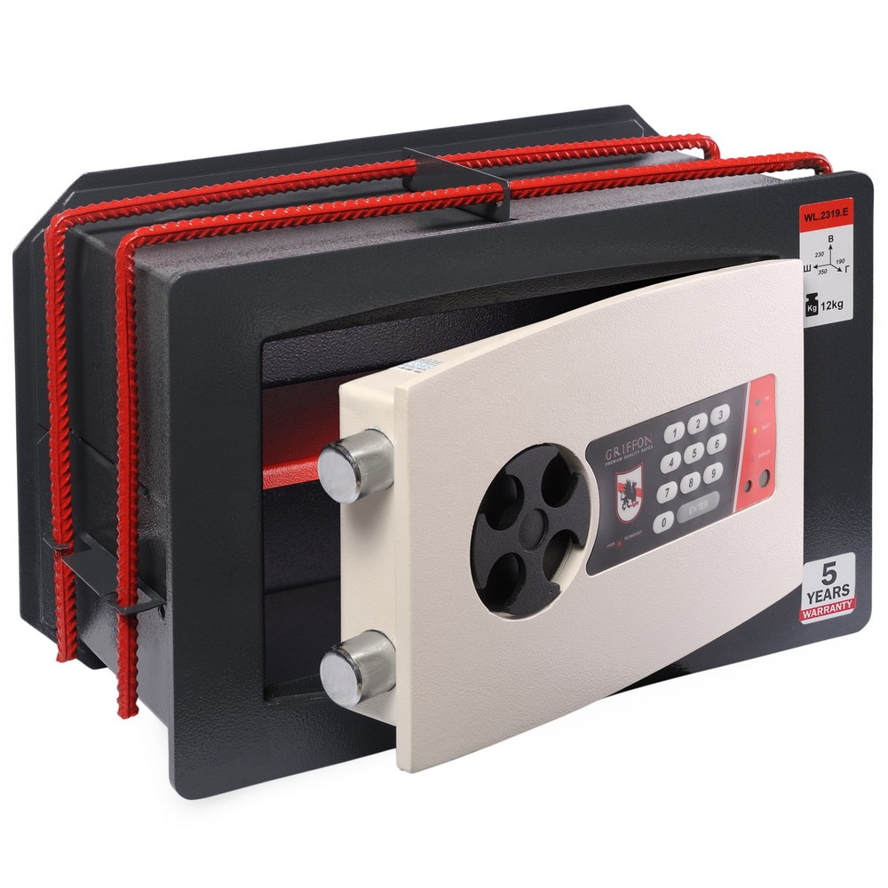 Seif de incastrat in perete, inchidere electronica,230x350x190,16Kg, Planet Safe WL.2319.E